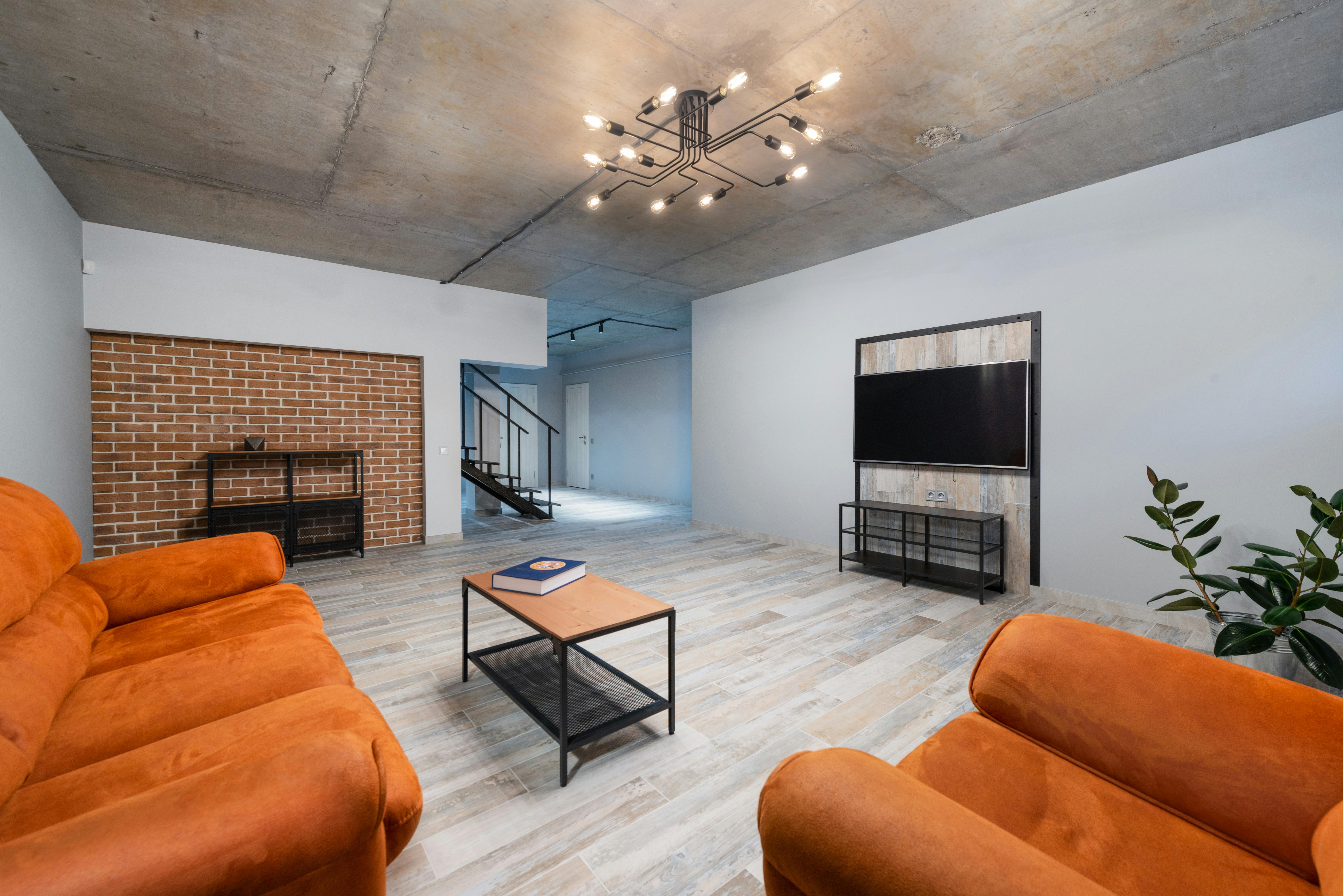 Interior with Orange Furniture